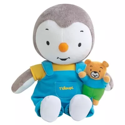 Jemini T'choupi - Peluche Tchoupi 30 cm avec ourson