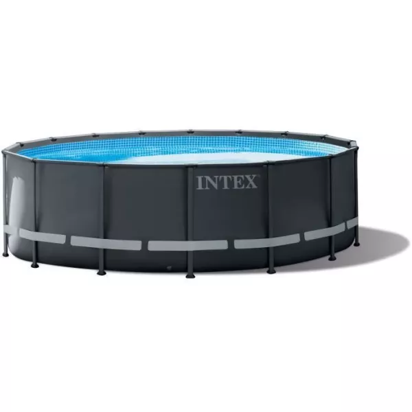 INTEX - Kit piscine ultra XTR - Gris foncé Ronde Tubulaire - (Ø)4,27 x (h)1,22m