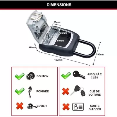 Boite a clés sécurisée - MASTER LOCK - 5400EURD - Format M - Avec a