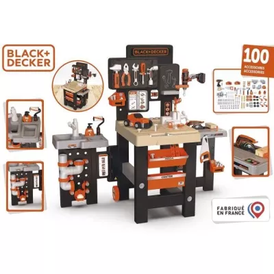 Smoby - Black and Decker - Mega center - 3 parties : mécanique, plomb