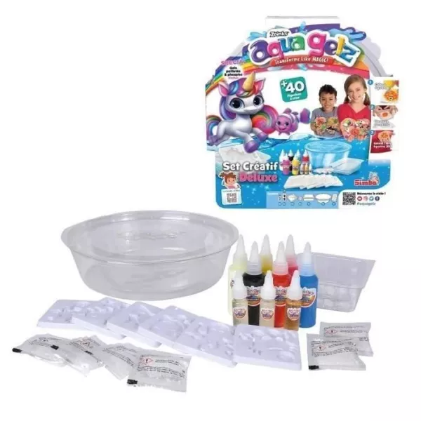 Simba - Aqua Gelz - Set Créatif Deluxe - Figurine en 3D - Kit Créatif pour enfant - Tuves de Gel - Des 8 ans