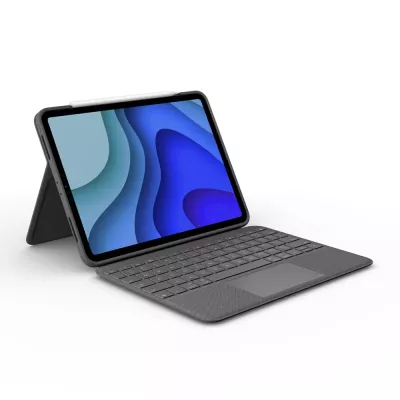 Logitech Folio Touch AZERTY Français Smart Connector Gris