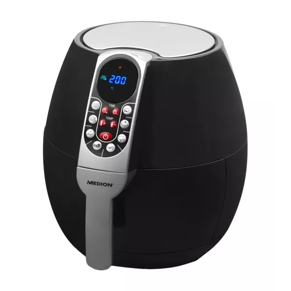 MEDION MD E10 S - Airfryer - 2.8 L - 1500 W - Programmes automatiques - Frire sans huile - Poignée froide au toucher - Noir