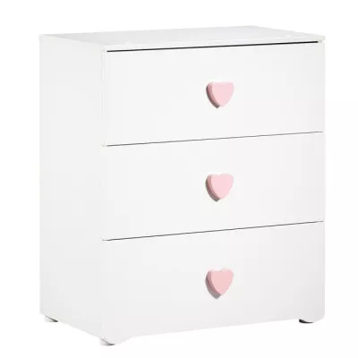 Changing comfort - Babyprice - Basic - 3 drawers - Wooden - Buttons c