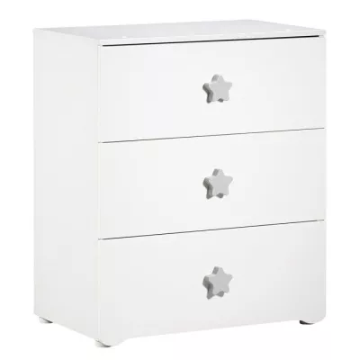 Changing comfort - Babyprice - Basic - 3 drawers - White - Buttons