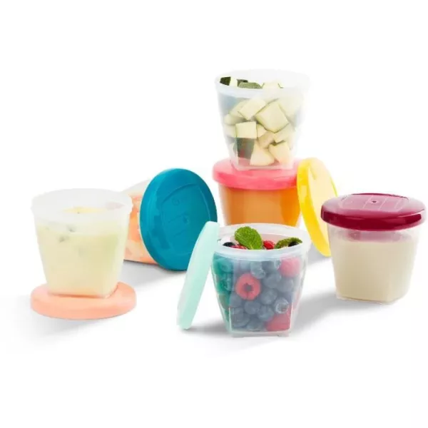 BABYMOOV Babybols lot de 6 pots de conservation pour bébé 250ml, gradués, garantis sans BPA, hermétiques, surface réinscrip