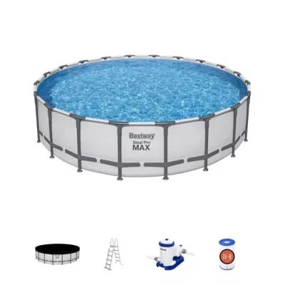 Kit Piscine Steel Pro Max™ 610x132 cm - Complet & Facile à Monter