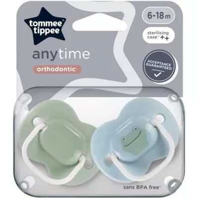 Sucettes - TOMMEE TIPPEE - ANYTIME - 6-18 mois - Lot de 2 sucettes sym