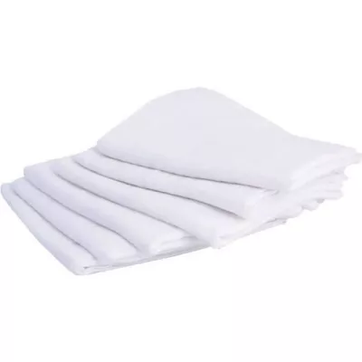 Lot de 6 langes carré - DOMIVA - Blanc - 70x70cm - 100% Coton - Lavab