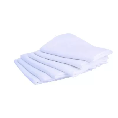 Lot de 6 langes carré - DOMIVA - Blanc - 70x70cm - 100% Coton - Lavab