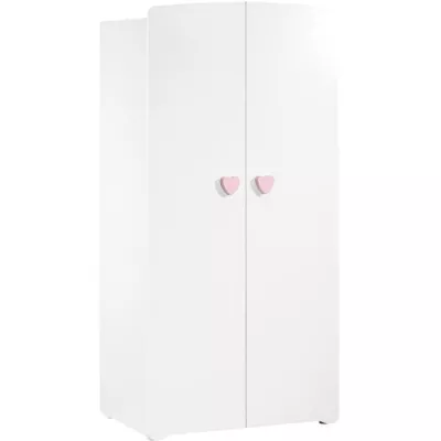 Chambre bébé trio Basic coeur: lit 120x60, commode a langer et armoi