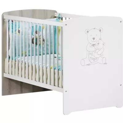 Teddy baby room: 120x60 bed, changing dresser - Babyprice - B