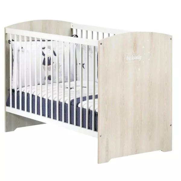 Baby cot with bars - 120 x 60 cm - Babyprice Smile - Hetre