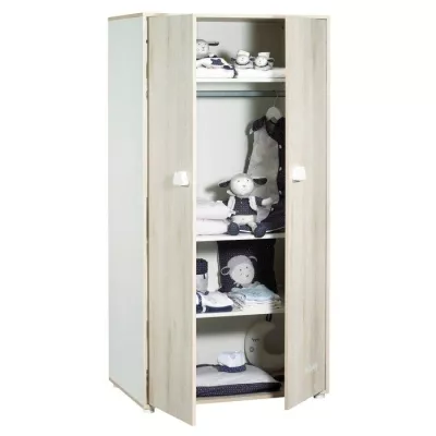 Baby wardrobe Smile - Hetre - 2 doors - 168x85x57cm - Babyprice