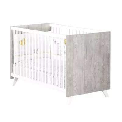 Baby cot - 120 x 60 cm - Babyprice Scandi grey - Of wood