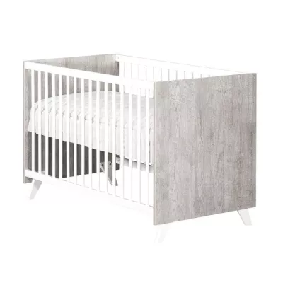 Baby cot - 120 x 60 cm - Babyprice Scandi grey - Of wood