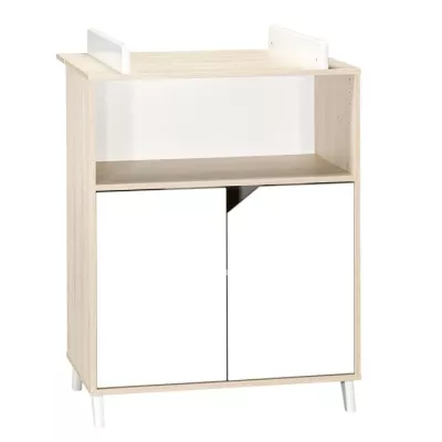 Commode a langer - Babyprice - Scandi naturel - 2 portes - 1 niche - E