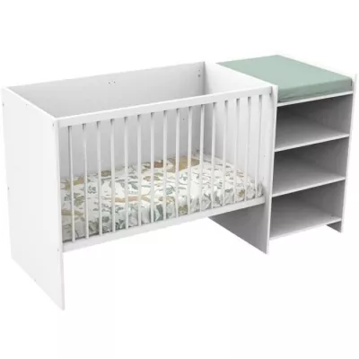 Lit bébé combiné - 120x60cm - Evolutif en 90x190cm - Babyprice Firs