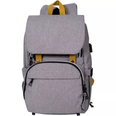 BABY ON BOARD Sac a dos a langer FREESTYLE yellowstone - gris/moutarde