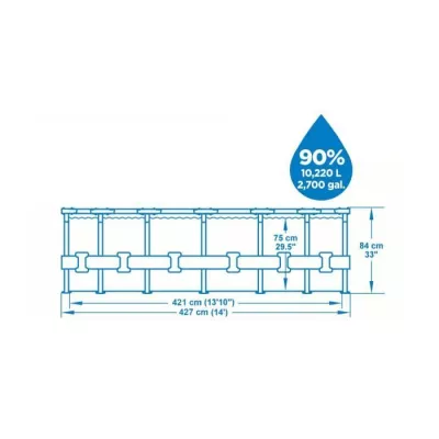 Kit Piscine Tubulaire BESTWAY Steel Pro Max™ 427x84 cm - Ronde