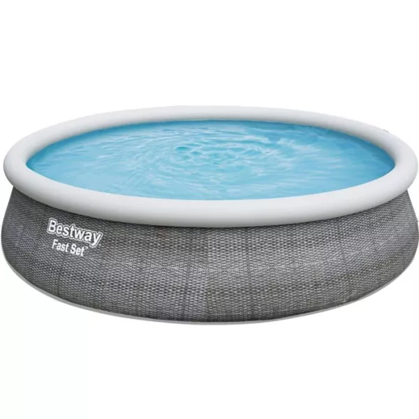 Kit Piscine hors sol autoportante BESTWAY - Fast Set - 457 x 107 cm - Ronde (Livrée avec une pompe de filtration)