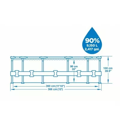 Top-notch Pool Kit: BESTWAY Steel Pro MaxTM 366x100cm - Round