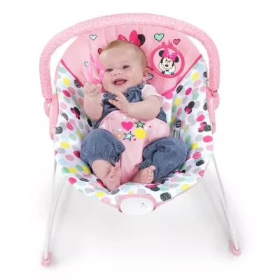 DISNEY BABY Transat Minnie Confettis, Vibrations, 2 Jouets, Harnais 3