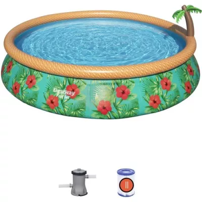 Kit Piscine Autoportante BESTWAY Fast Set 457 cm - Ronde