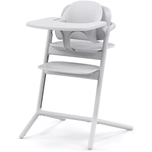 CYBEX - Chaise haute évolutive - Pack 3 en 1 - LEMO 2 - Blanc - Réglable en hauteur et en profondeur - Set bébé inclus