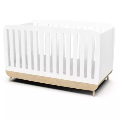 Ens. lit bébé 70 x 140 Kit évolutif, commode 2 tiroirs, 3 niches et