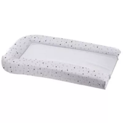 Matelas a  langer avec éponges amovibles - blanc / gris - 42 x 70 cm