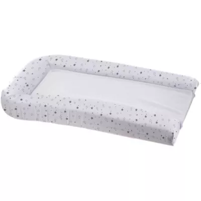 Matelas a  langer avec éponges amovibles - blanc / gris - 42 x 70 cm