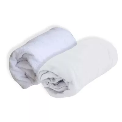 Set de Alese et Drap Housse Blanc 60x120 cm - Domiva - Polyuréthane -