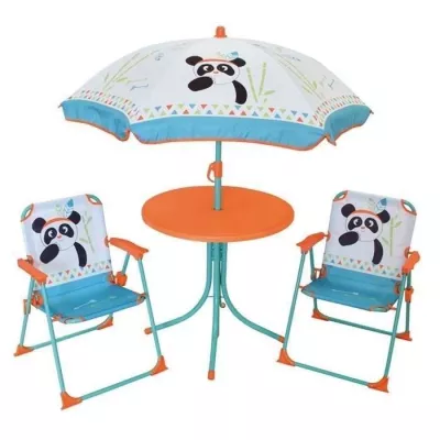 FUN HOUSE 713095 INDIAN PANDA Salon de jardin avec une table, 2 chaise