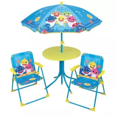 FUN HOUSE Baby Shark Garden furniture - 1 table H.46xø46 cm, 2 chairs