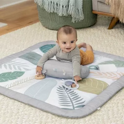 INGENUITY Tapis d'éveil tout confort Petit Eléphant, 12 cartes étap