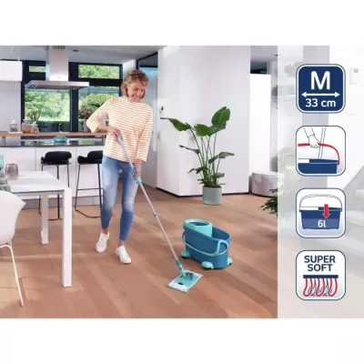 Set balai serpillere seau essoreur a roulettes Clean Twist M Ergo Mobi