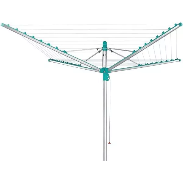 Leifheit 85285 Séchoir jardin parapluie Linomatic 400 Easy - 40 metres avec syteme Easy-Lift, rétractation automatique des fil