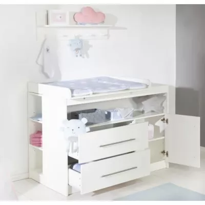 ROBA Chambre Bébé Complete Maren - Lit 70x140 + Commode a Langer + A