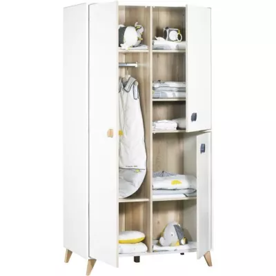 Chambre bébé trio OSLO - Lit 120x60 + Commode a langer + Armoire 3 p