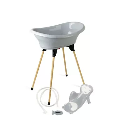 THERMOBABY Pack baignoire VASCO 5 en 1 Gris charme - Fabriqué en Fran