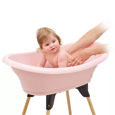 Pack baignoire THERMOBABY VASCO 5 en 1 Rose poudre - Fabriqué en Fran