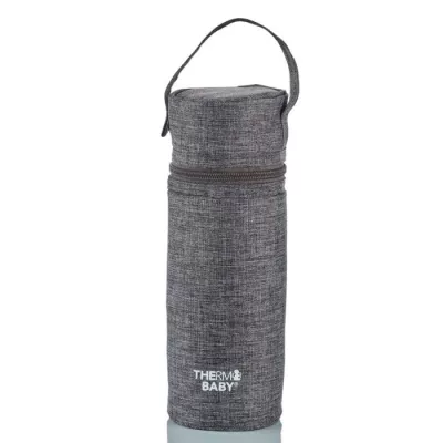 Porte biberon THERMOBABY - isotherme - gris chiné