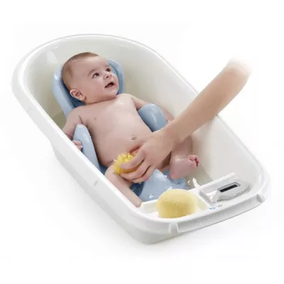 THERMOBABY Transat de bain babycoon - Fleur bleue