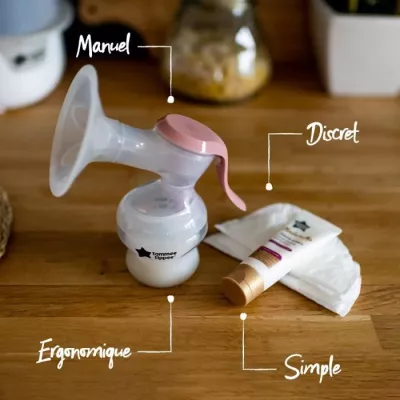 TOMMEE TIPPEE, Tire-lait manuel made for me, ergonomique, silencieux e