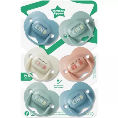 Sucettes - TOMMEE TIPPEE - 6-18 Mois - Lot de 6 - Forme Orthodontique