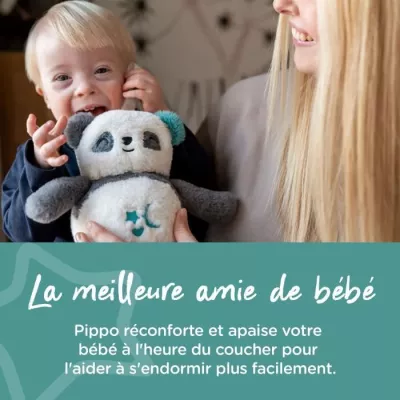 TOMMEE TIPPEE, Peluche veilleuse de luxe avec CrySensor, 6 sons apaisa