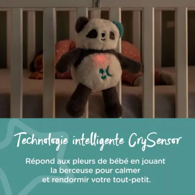 TOMMEE TIPPEE, Peluche veilleuse de luxe avec CrySensor, 6 sons apaisa