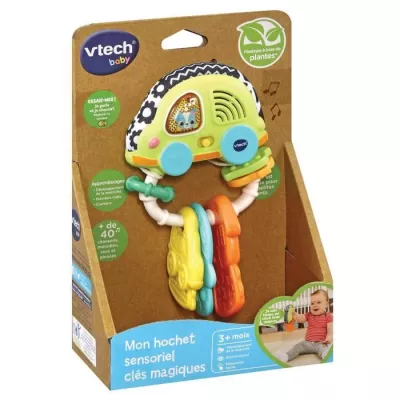 Hochet Sensoriel Clés Magiques Vtech Baby en bioplastique