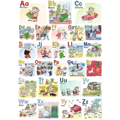 Nathan puzzle 1000 p - L'abécédaire de Babar